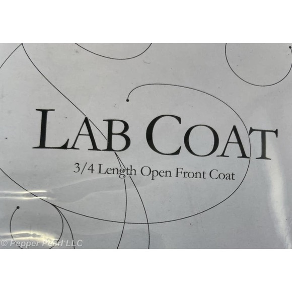 Lab Coat Costume Accessory White Adult One Size Doctor Mad Scientist Open Front - Picture 3 of 4